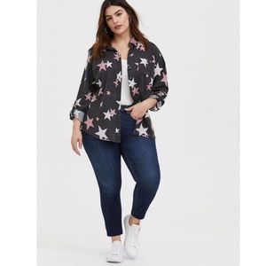 Torrid relaxed fit rayon twill button shirt - NWT 2X